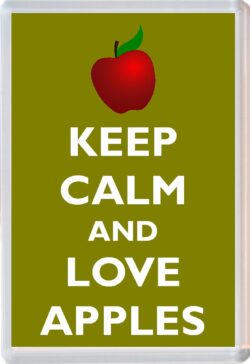 Keep Calm and Love Apples - Jumbo Fridge Magnet Souvenir Gift Present
