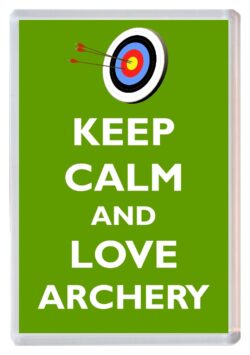 Keep Calm and Love Archery - Jumbo Fridge Magnet Souvenir Gift Present
