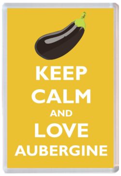 Keep Calm and Love Aubergine - Jumbo Fridge Magnet Souvenir Gift Present