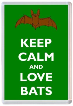 Keep Calm and Love Bats - Jumbo Fridge Magnet Souvenir Gift Present