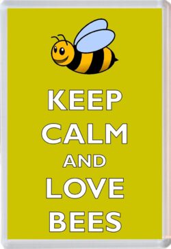 Keep Calm and Love Bees - Jumbo Fridge Magnet Souvenir Gift Present