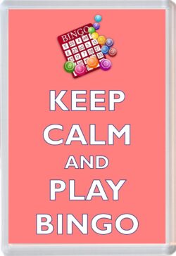 Keep Calm and Play Bingo - Jumbo Fridge Magnet Souvenir Gift Present