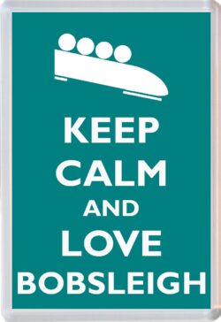 Keep Calm and Love Bobsleigh - Jumbo Fridge Magnet Souvenir Gift Present