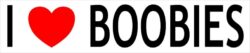 I Love Boobies - Car Bumper Laptop Window Decal Sticker