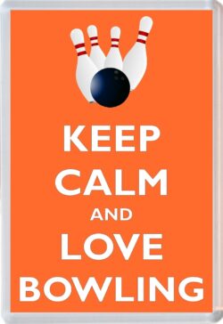 Keep Calm and Love Bowling - Jumbo Fridge Magnet Souvenir Gift Present
