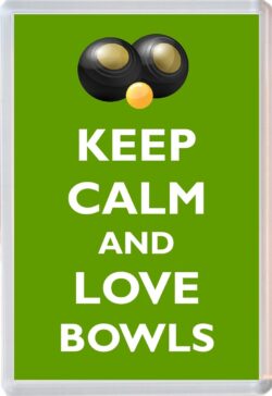 Keep Calm and Love Bowls - Jumbo Fridge Magnet Souvenir Gift Present