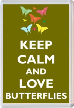 Keep Calm and Love Butterflies - Jumbo Fridge Magnet Souvenir Gift Present