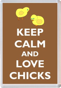 Keep Calm and Love Chicks - Jumbo Fridge Magnet Souvenir Gift Present