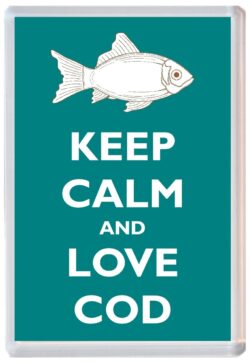 Keep Calm and Love Cod - Jumbo Fridge Magnet Souvenir Gift Present