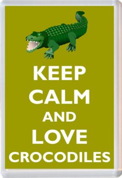 Keep Calm and Love Crocodiles - Jumbo Fridge Magnet Souvenir Gift Present
