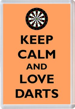 Keep Calm and Love Darts - Jumbo Fridge Magnet Souvenir Gift Present