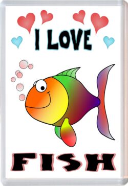 I Love Fish - Jumbo Fridge Magnet Souvenir Gift Present