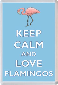 Keep Calm and Love Flamingos - Jumbo Fridge Magnet Souvenir Gift Present