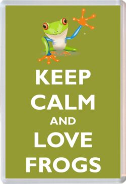 Keep Calm Love Frogs Fridge Magnet