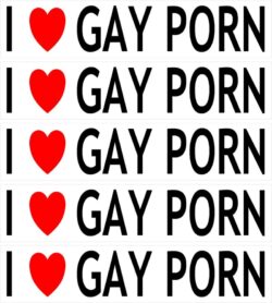 I Love Gay Porn - 5 PACK - Car Bumper Laptop Window Decal Sticker