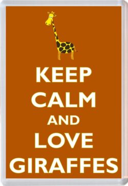Keep Calm and Love Giraffes - Jumbo Fridge Magnet Souvenir Gift Present