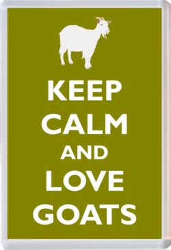 Keep Calm and Love Goats - Jumbo Fridge Magnet Souvenir Gift Present
