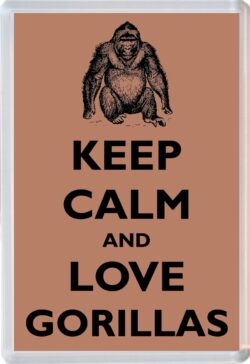 Keep Calm and Love Gorillas - Jumbo Fridge Magnet Souvenir Gift Present