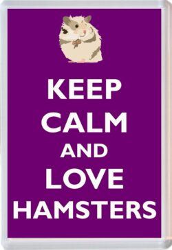 Keep Calm and Love Hamsters - Jumbo Fridge Magnet Souvenir Gift Present