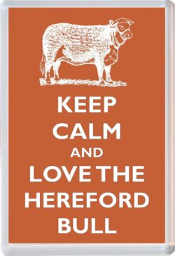 Keep Calm and Love The Hereford Bull - Jumbo Fridge Magnet Souvenir Gift Present