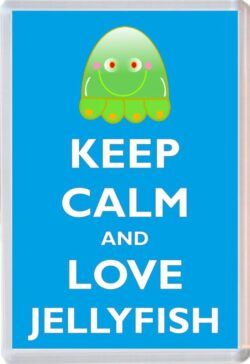 Keep Calm and Love Jellyfish - Jumbo Fridge Magnet Souvenir Gift Present