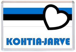Kohtia-Jarve - Love Estonia Towns & Cities Flag - Jumbo Fridge Magnet Souvenir Gift Present
