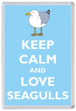 Keep Calm and Love Seagulls - Jumbo Fridge Magnet Souvenir Gift Present