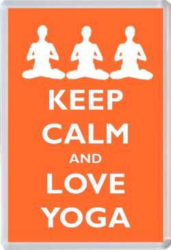 Keep Calm and Love Yoga - Jumbo Fridge Magnet Souvenir Gift Present