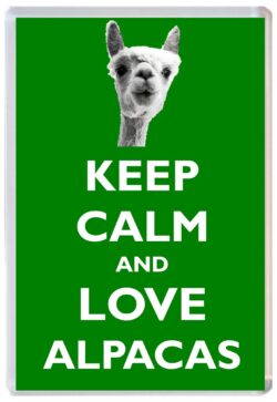 Keep Calm and Love Alpacas - Jumbo Fridge Magnet Souvenir Gift Present