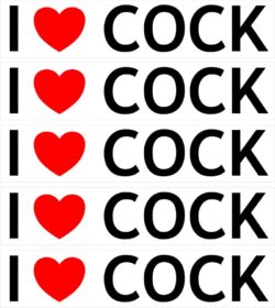 I Love Cock - 5 PACK - Car Bumper Laptop Window Decal Sticker