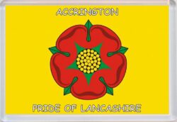 Acrrington - Pride of Lancashire County Flag - Jumbo Fridge Magnet Souvenir Gift Present