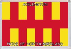 Acklington - Pride of Northumberland County Flag - Jumbo Fridge Magnet Souvenir Gift