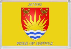 Acton - Pride of Suffolk County Flag - Jumbo Fridge Magnet Souvenir Gift