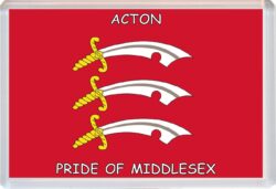 Acton - Pride of Middlesex County Flag - Jumbo Fridge Magnet Souvenir Gift