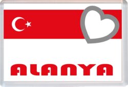 Alanya - Love Turkey/Turkish Towns & Cities Flag - Jumbo Fridge Magnet Souvenir Gift Present