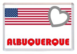 Albuquerque - Love USA/United States of America Towns & Cities Flag - Jumbo Fridge Magnet Souvenir Gift