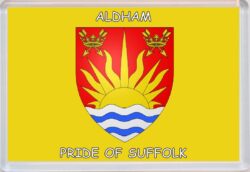 Aldham - Pride of Suffolk County Flag - Jumbo Fridge Magnet Souvenir Gift
