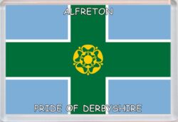 Alfreton - Pride of Derbyshire County Flag - Jumbo Fridge Magnet Souvenir Gift Present