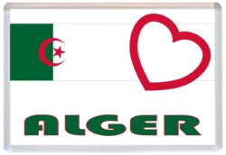 Alger - Love Algeria/Algerian Towns & Cities Flag - Jumbo Fridge Magnet Souvenir Gift Present