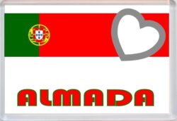 Almada - Love Portugal/Portuguese Towns & Cities Flag - Jumbo Fridge Magnet Souvenir Gift Present