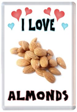 I Love Almonds - Jumbo Fridge Magnet Souvenir Gift Present