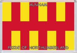 Alnham - Pride of Northumberland County Flag - Jumbo Fridge Magnet Souvenir Gift