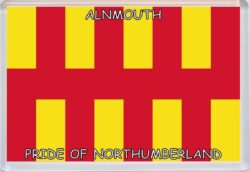 Alnmouth - Pride of Northumberland County Flag - Jumbo Fridge Magnet Souvenir Gift