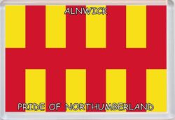 Alnwick - Pride of Northumberland County Flag - Jumbo Fridge Magnet Souvenir Gift