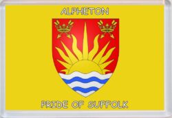 Alpheton - Pride of Suffolk County Flag - Jumbo Fridge Magnet Souvenir Gift