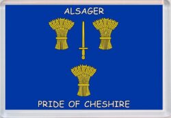 Alsager - Pride of Cheshire County Flag - Jumbo Fridge Magnet Souvenir Gift Present