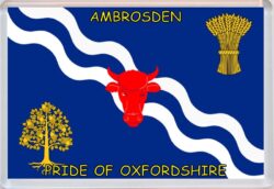 Ambrosden - Pride of Oxfordshire County Flag - Jumbo Fridge Magnet Souvenir Gift