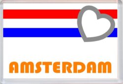 Amsterdam - Love Holland/Dutch/Netherlands Towns & Cities Flag - Jumbo Fridge Magnet Souvenir Gift Present