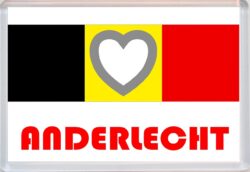 Anderlecht - Love Belgium/Belgian Towns & Cities Flag - Jumbo Fridge Magnet Souvenir Gift Present