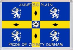 Annfield Plain - Pride of County Durham Flag - Jumbo Fridge Magnet Souvenir Gift Present